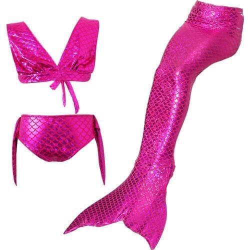 3PCS/Set HOT Kids Girls Bikini SWIMWEAR Suit Mermaid Tails Swimsuit Bikini Bathing Suit Dress for Girls Children Beach Cosplay