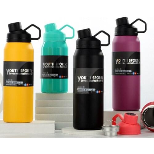 650ml/1000ml Portable Double Stainless Steel Vacuum Flask Thermos Bottle Coffee Insulation Cup Large Capacity Sports Travel Mug