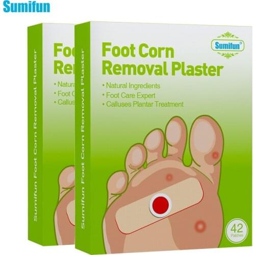 84pcs=2boxes Calluses Foot Corn Removal Stickers Chinese Medical Pain Relief Plasters Callosity Detox Patch Foot Care Tool D1910