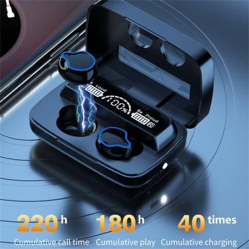 Bluetooth 5.1 True Wireless Headset Earphone bluetooth hifi headphones with microphone LED Display noise canceling Mini earbuds