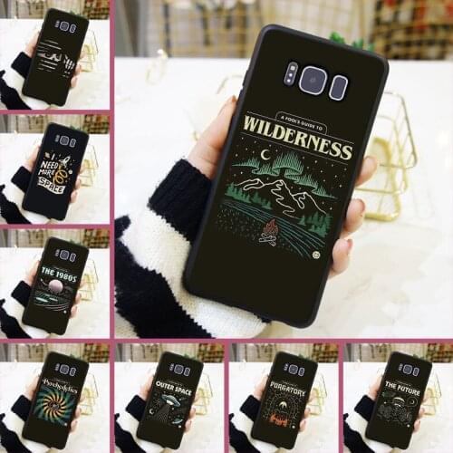 Black Space Soft Silicone Phone Case For Samsung Galaxy S8 S9 Plus S5 S6 S7 Edge Back Cover For Samsung Galaxy Note 9 8 5 4 Case