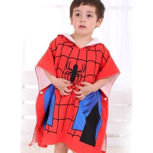 Disney hero baby bath towel cotton gauze hooded bath towel cloak cloak child boy girl soft beach towel toddler robe