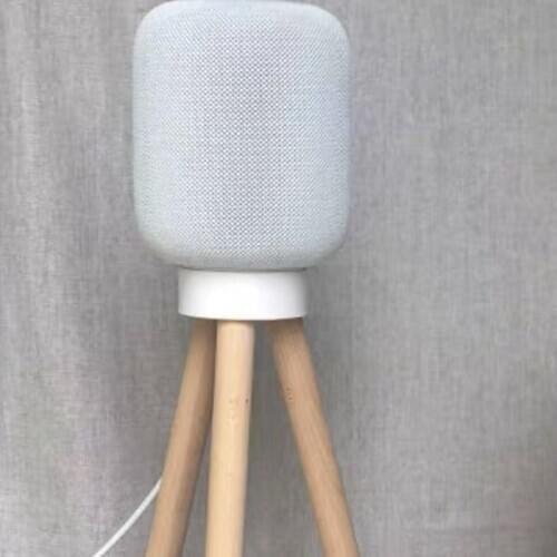 For Apple HomePod Smart Speaker Base HomePod Accessories Fixed Height Speaker Solid Wood Floor Stand-60CM(White Base)