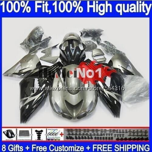 Injection For KAWASAKI ZX 14R ZX14R 06 07 08 09 10 11 78MC.30 ZZR1400 ZX-14R 2006 2007 2008 2009 2010 2011 Silvery blk Fairing