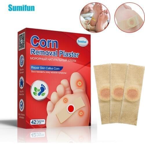 42Pcs Foot Care Corn Killer Medical Plaster Calluses Plantar Painless Feet Warts Thorn Corn Remover Patch Calluses Removal Pad