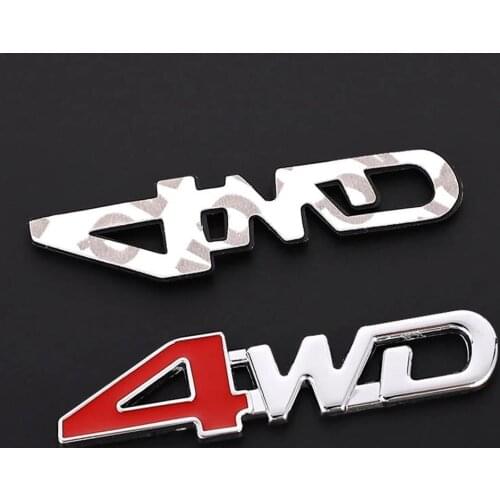 3D Metal Sticker 4WD Emblem 4X4 Badge Decals Four Wheel Drive Car Sticker Logo For Honda Mitsubishi ASX Outlander Lada CRV