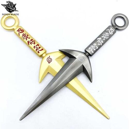 Minato Kunai Metal Model Namikaze Fly Raytheon Knife Teleportation Flying Thunder God Blade Fourth Hokage Kunai Cosplay Prop