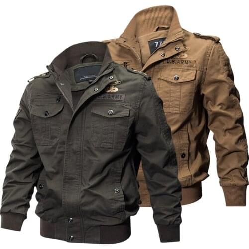 Pop Pop Autumn Winter Military Tactical Jacket Men Plus Size 5XL 6XL Cotton Bomber Jackets Cargo Flight Jacket Outwear men Army