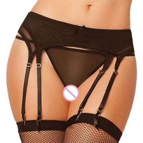 New Sexy Thigh Highs Garter Belt Stockings Bondage Lingerie Garter Belt Suspender Set
