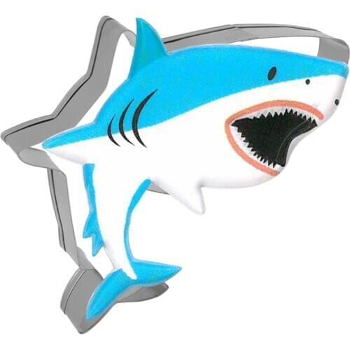 Shark Cookie Cutter Stainless Steel Biscuit Cut Mold Baking Fruit Cut Cake Mold Embossing Printing Die
