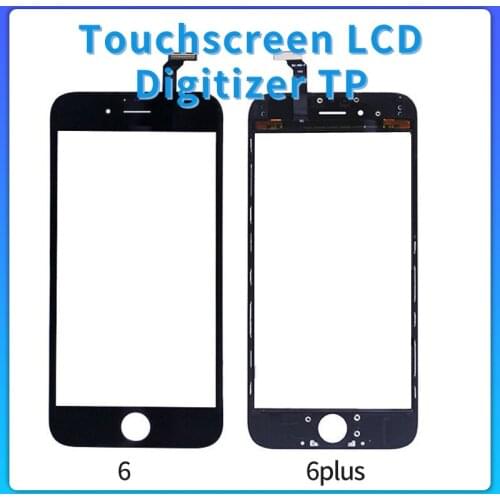 Front Lens Touchscreen LCD Glass Digitizer Panel TP With Frame OCA Glue For iPhone 6 6S 6Plus 6sp 7 Repair Refurbish Tested