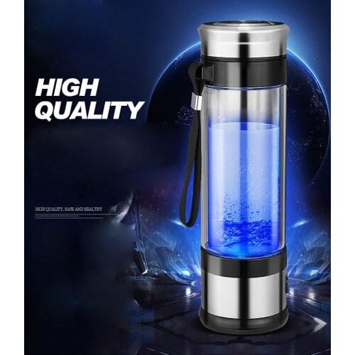 Portable Hydrogen Generator Ionizer For Pure H2 Rich Hydrogen Water Bottle Electrolysis Hidrogen Healthy Anti-Aging Cup 350ML