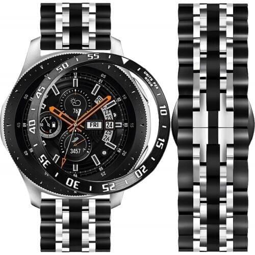 22mm correa Compatible for Galaxy Watch 46mm/Gear S3 Bands + Bezel Ring Cover for samsung gear s3 frontier Classic band bracelet