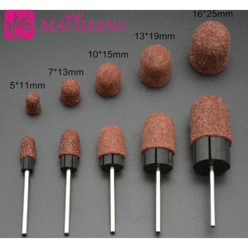 MAOHANG Nail sanding band cap rubber mandrel grip manicure drill machine accessory(1pcs cap+1pcs rubber grip)