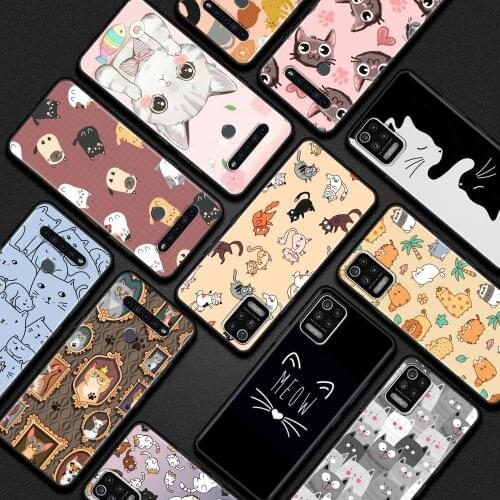 Happy Cat Day! Silicone Cover For LG K41S K61 K50 G6 K50S K71 G7 K42 K40s K40 K52 G8 K51 Luxury Soft TPU Shockproof Phone Case
