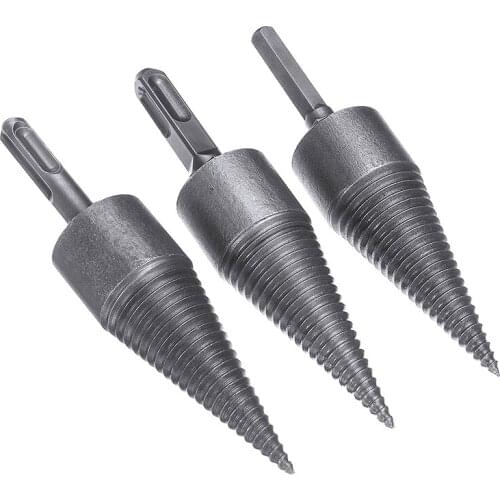 Firewood Splitter Machine Drill Wood Cone Reamer Punch Driver Step Drill Bit Split Drilling Tools Woodworking Tools
