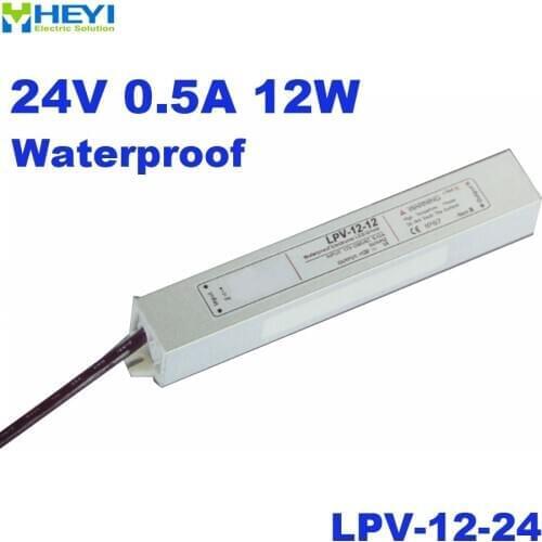 LED waterproof series LPV-12-24 0.5A 24V 12W mini switch power supply