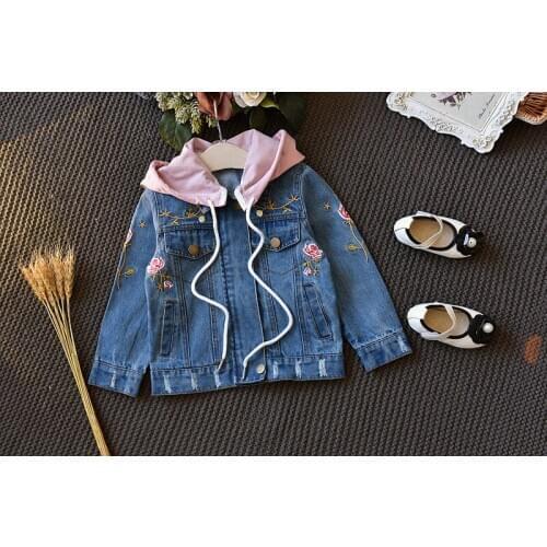 2021 Spring Casual Solid Jacket For Girls Letter Childrens' Jacket High Quality Fashion Kids Jacket