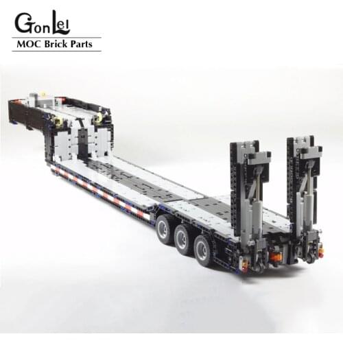 NEW Technic RC Power Mobile RC low loader with ramps Carriage Towing Head MOC Building Blocks Bricks DIY Toys Kids Toys