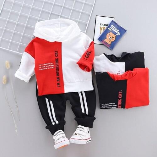 0-4 years High quality boy girl clothing set 2019 new spring fashion casual sport kid suit children baby clothing hoodies+pant