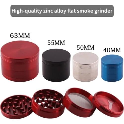 4-Layer Aluminum Herbal Herb Tobacco Grinders Smoke Grinders Tobacco Pipes Smoking Pipe Weed Accessories 40MM 50MM 55MM 63MM
