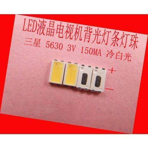 200piece/lot FOR repair Samsung Sharp Sony LCD TV LED backlight Article lamp SMD LEDs 5630 3V Cold white light emitting diode