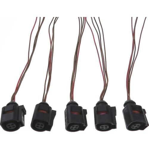 5 Pcs 4 Pin Coolant Temperature Sensor Plug 4B0973712 4B0 973 712 Fit For VW Jetta Golf Passat CC Polo Caddy Beetle A3 A4 TT