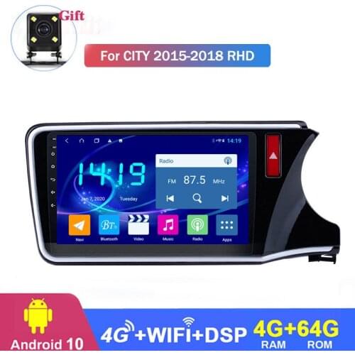8-core head Unit Stereo for City 2015 2016 2017 2018 RHD Car Stereo Radio Player Quad-Core GPS Navigation 4G RAM 64G ROM tgnsh