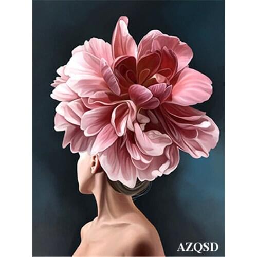 Abstract Beautiful Flower Women Modern DIY Embroidery Cross Stitch 11CT Kits Needlework Craft Set Printed Wholesale