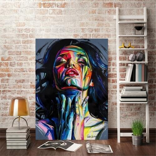 Abstract Wall Paintings Posters Wall Art Canvas Prints Paintings Sexy Women Portrait Picture for Living Room Home Decor No Frame
