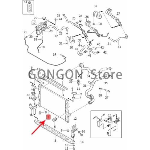 CAR radiator 2009-2019vol voxc60 s80l s60l water tank electronic fan motor water tank radiator fan motor assembly