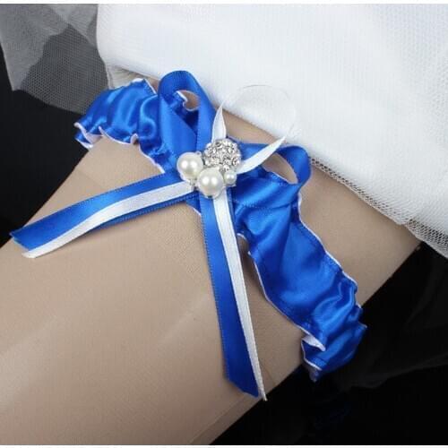 Free Shipping Blue Womens Sexy Lingerie Garter Lace Belt Legs Ring The Bride Wedding Dress With Handmade Lacy Stockings Legs