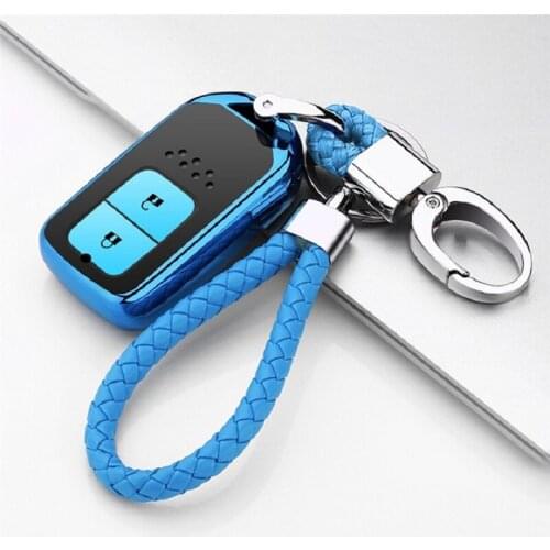 For Honda Vezel city civic Jazz BRV BR-V HRV Key Case Shell 2 Button 1PC New Soft TPU Car Key protection Case Cover Smart Remote