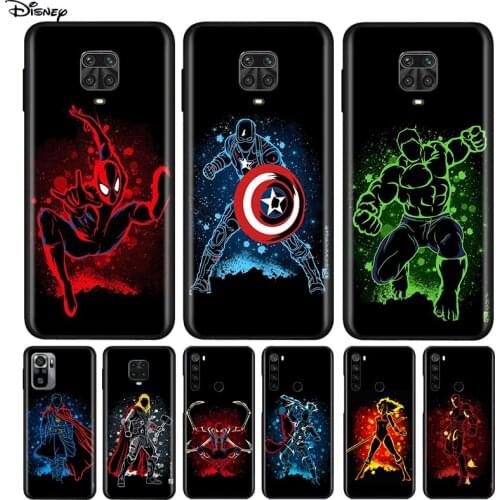 Silicone Cover Marvel Art Superhero For Xiaomi Redmi Note 10 10S 9 9C 9S Pro Max 9T 8T 8 7 6 5 Pro 5A 4X 4 Phone Case