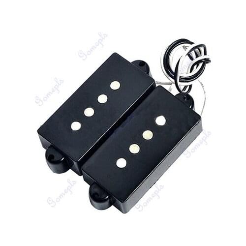 Black 4 String Noiseless Pickup Set For Precision P Bass Bridge Bass Pickup