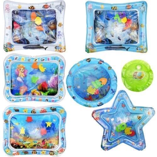 Baby Water Play Mat Toys Inflatable Infant Tummy Time Play mat Toddler Activity Play Center Water Mat For Babies