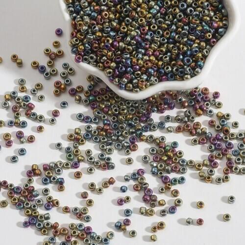 Hot Czech Glass Seed Beads Metal Black Color Austria Crystal Round Hole Bead For Jewelry Making DIY Accessories