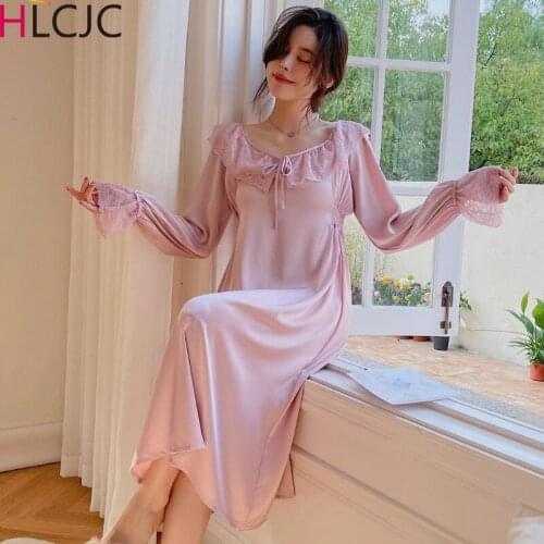 Женские атласные ночные сорочки HLCJC China At AliExpress