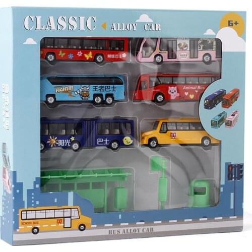 Hot 1:64 alloy pull back set bus model,original packaging gift box toy,high simulation bus school bus,free shipping