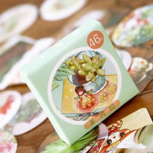 Cute Sticker Kawaii Meat Plant Pattern Album Item Diary Sticker DIY Scrapbook Sticker Child Christmas School Stationery