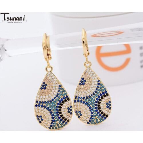 Fashion Cute Bling Zircon Stone Stud Earrings For Women New Arrival Korean Earrings Zircon Crystal Personality Jewelry Gifts