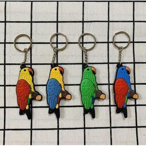 Parrot Bird Fashion Anime Toy Figures Keychain Cartoon Keyholder Birthday Unisex Gifts New