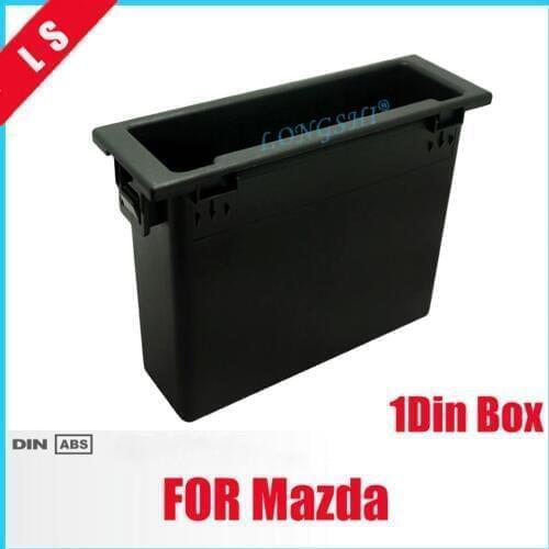 1DIN Car Stereo Radio Refitting Dash Installation Mounting Trim Fascia Console Storage Box Spacer For Mazda , 1 din