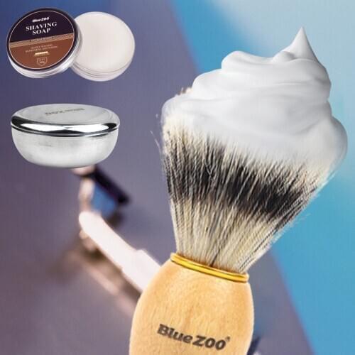 3 Suits Mens Face Care Shaving Shaving Cream Set Shaving Brush Foam Bowl Series Shaving Cream Lotions Gels Hair Removal Kits