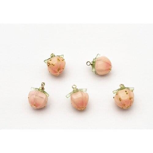 New arrival! pink 14x11mm 50pcs Acrylic Flower shape Charm for Earring DIY Making, Jewelry Accessories Findings & Component