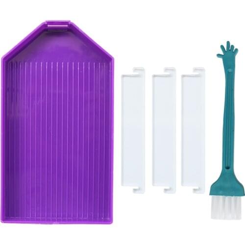 New Large Capacity Handwork Square Point Drill Diamond Painting Plastic Tray Plate DIY Embroidery Tools
