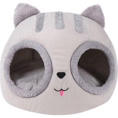 New Cat House for Indoor Cats Cat Home Pet Felt Warm Cozy Caves Cat Hut Covered Beds Puppy Houses