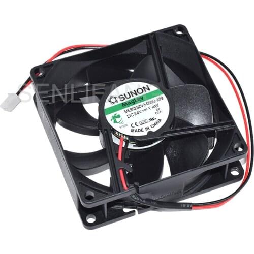 New For SUNON ME80252V2-000U-A99 DC24V 1.4W Two Wires Square Cooling Fan
