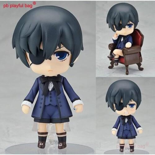 PB Playful bag Q version 2pcs 10cm PVC anime action figure Black deacon housekeeper shire Face changing doll Gift toys HG159