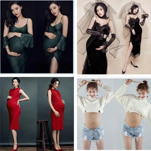 Maternity Dresses for Photo Shoot Photography Pregnant Dress for Women Pregnancy Clothes Elegant Maternity Long Loose Skirts